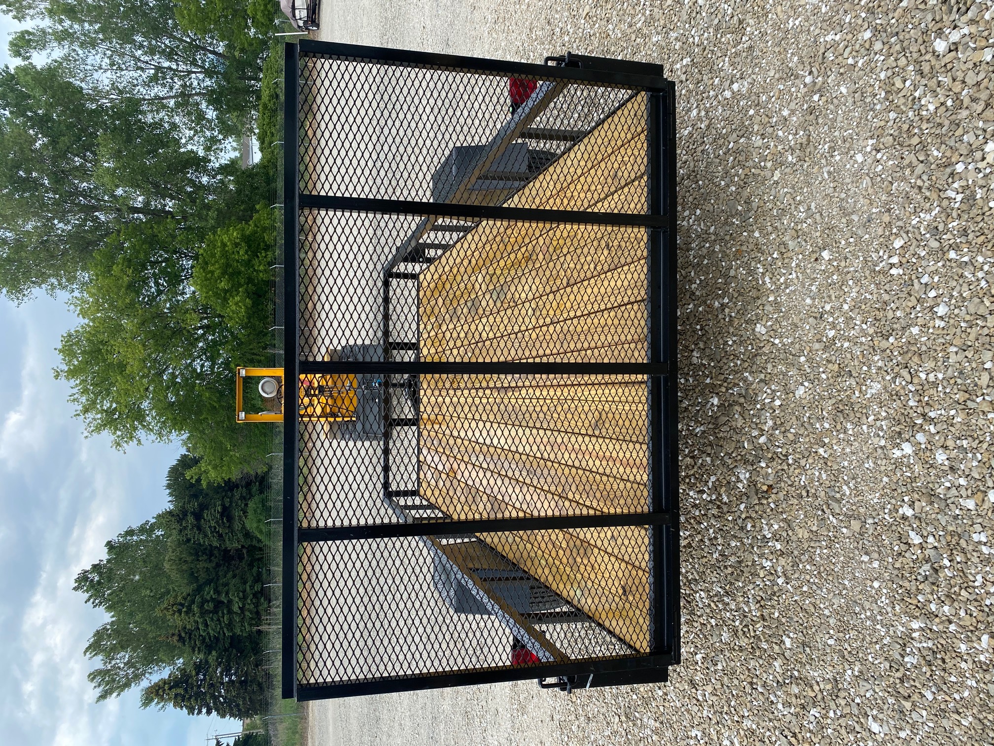AMO 76in X 14ft Steel Utility Trailer with Ramp Gate & 12in Rails
